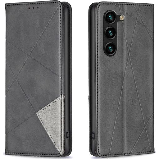 Mobigear Rhombus Slim Samsung Galaxy S24 Plus Hoesje Bookcase - Zwart