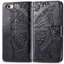 Mobigear Butterfly iPhone SE (2022) Hoesje Bookcase Portemonnee - Zwart