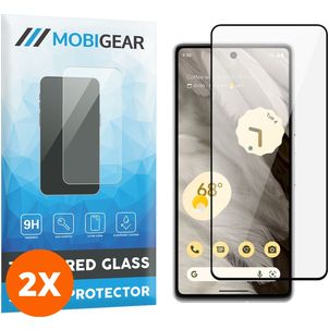 Mobigear Premium Google Pixel 7 Glazen Screenprotector - Case Friendly - Zwart (2-Pack)