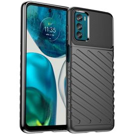Mobigear Groove Motorola Moto G42 Hoesje Flexibel TPU Backcover - Zwart