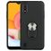 Mobigear Armor Ring Samsung Galaxy A01 Hoesje Hardcase Backcover Shockproof met Ringhouder - Zwart