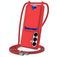 Mobigear Lanyard Card Samsung Galaxy S26 Siliconen Hoesje met koord en Pasjeshouder - Rood