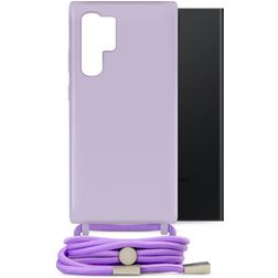 Mobilize Lanyard Gelly Samsung Galaxy S24 Ultra Flexibel TPU Hoesje met koord - Pastel Purple