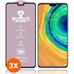 Mobigear Premium Huawei Mate 30 Glazen Screenprotector - Case Friendly - Zwart (3-Pack)