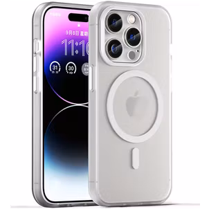 Mobigear Shockproof iPhone 16 Pro Max MagSafe Hoesje Flexibel TPU Backcover - Wit