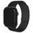 Mobilize Magnetic Siliconen Apple Watch Bandje Magneetsluiting - 42/41/40/38 mm - Zwart