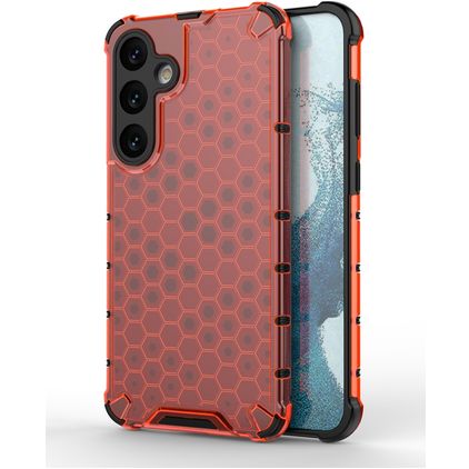 Mobigear Honeycomb Samsung Galaxy S24 Plus Hoesje Hardcase Backcover Shockproof - Rood