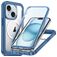 Mobigear Rugged Mag iPhone 15 MagSafe Hoesje Hardcase Backcover Shockproof - Blauw