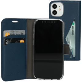 Mobiparts Classic Wallet iPhone 12 Mini Hoesje Bookcase Portemonnee - Blauw