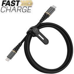 Otterbox Nylon Braided USB-C naar Apple Lightning Kabel MFI 1 Meter - Zwart