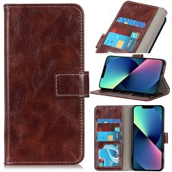 Mobigear Basic iPhone 14 Plus Hoesje Bookcase Portemonnee - Bruin