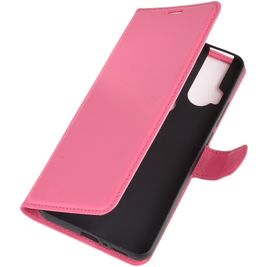 Mobigear Classic Motorola One Hyper Hoesje Bookcase Portemonnee - Magenta