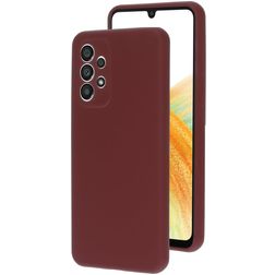 Mobiparts Samsung Galaxy A33 Siliconen Hoesje Backcover - Plum Red