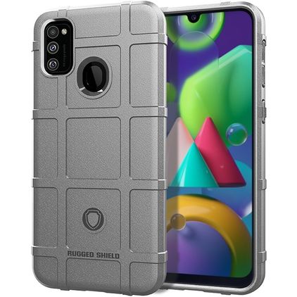 Mobigear Rugged Shield Samsung Galaxy M31 Hoesje Flexibel TPU Backcover Shockproof - Grijs