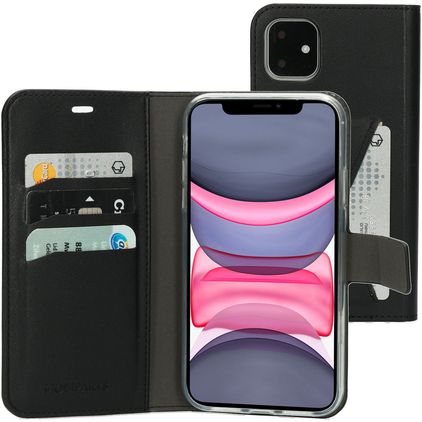 Mobiparts Classic Wallet iPhone 11 Hoesje Bookcase Portemonnee - Zwart