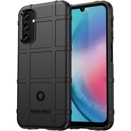 Mobigear Rugged Shield Samsung Galaxy S23 FE Hoesje Flexibel TPU Backcover Shockproof - Zwart