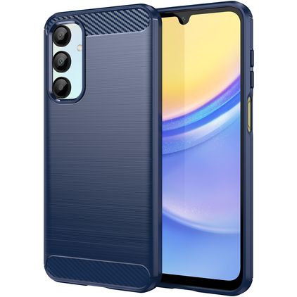 Mobigear Brushed Slim Samsung Galaxy A16 Hoesje Flexibel TPU Backcover - Blauw