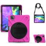 Mobigear SureGrip XGuard iPad Pro 12.9 Inch (2018) Hoes Hard Kunststof,Siliconen Backcover + Stylus Houder + Schouderband + Standaard - Roze