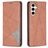 Mobigear Rhombus Slim Samsung Galaxy S23 FE Hoesje Bookcase - Bruin