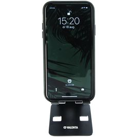 Valenta Aluminum Foldable Telefoon Standaard - Zwart Universeel