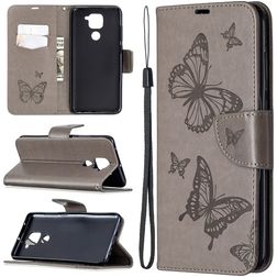 Mobigear Butterfly Xiaomi Redmi Note 9 Hoesje Bookcase Portemonnee - Grijs