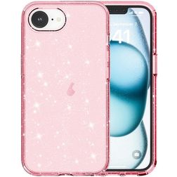 Mobigear Crystal Glitter iPhone 16e Hoesje Hardcase Backcover - Roze