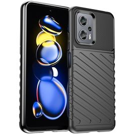 Mobigear Groove POCO X4 GT Hoesje Flexibel TPU Backcover - Zwart