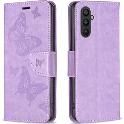 Mobigear Butterfly Samsung Galaxy A24 Hoesje Bookcase Portemonnee - Paars