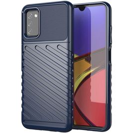 Mobigear Groove Samsung Galaxy A03s Hoesje Flexibel TPU Backcover - Blauw