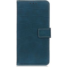 Mobigear Croco Motorola One Fusion Plus Hoesje Bookcase Portemonnee - Groen