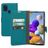 Mobiparts Saffiano Wallet Samsung Galaxy A21s Hoesje Bookcase Portemonnee - Turquoise