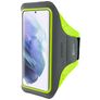 Mobiparts Comfort Fit Telefoonhouder Hardlopen Samsung Galaxy S21 Sport Hoesje Neopreen Sportarmband - Neon Green