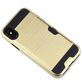 Mobigear Brushed Card iPhone XS Max Hoesje Hardcase Backcover Shockproof met Pasjeshouder - Zilver