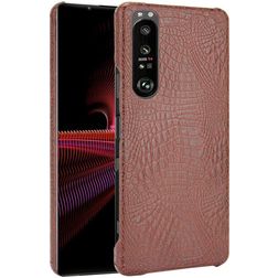 Mobigear Croco Sony Xperia 1 III Hoesje Hardcase Backcover - Bruin