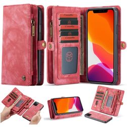 CaseMe 008 iPhone 11 Pro Hoesje Uitneembare 2in1 Bookcase Portemonnee - Rood