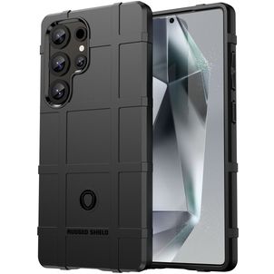 Mobigear Rugged Shield Samsung Galaxy S25 Ultra Hoesje Flexibel TPU Backcover Shockproof - Zwart