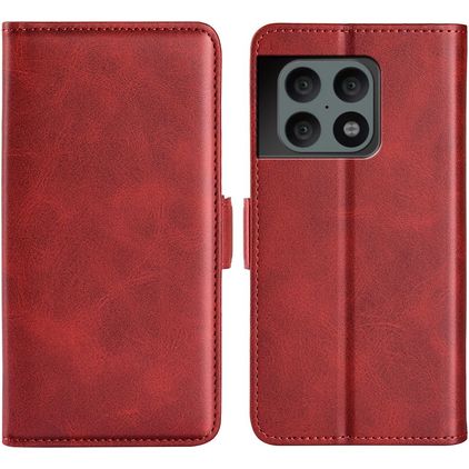 Mobigear Slim Magnet OnePlus 10 Pro Hoesje Bookcase Portemonnee - Rood