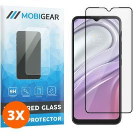 Mobigear Premium Motorola Moto G30 Glazen Screenprotector - Case Friendly - Zwart (3-Pack)
