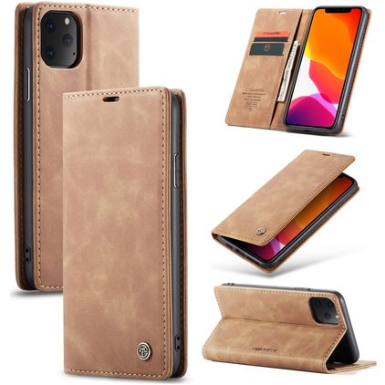 Caseme 013 iPhone 11 Pro Hoesje Bookcase Portemonnee - Bruin