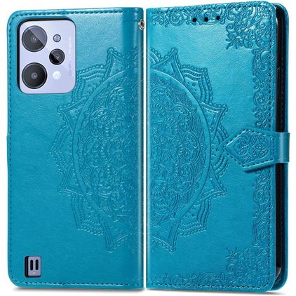 Mobigear Mandala Realme C31 Hoesje Bookcase Portemonnee - Blauw