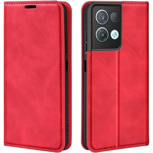 Mobigear Retro Slim OPPO Reno 8 Pro 5G Hoesje Bookcase Portemonnee - Rood