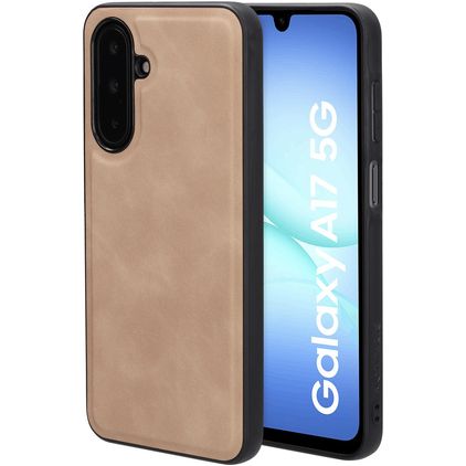 Mobiparts Classic Samsung Galaxy A17 MagSafe Hoesje TPU,Kunstleer Backcover - Moonstone Beige