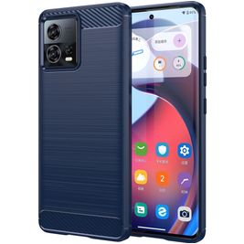 Mobigear Brushed Slim Motorola Edge 30 Fusion Hoesje Flexibel TPU Backcover - Blauw