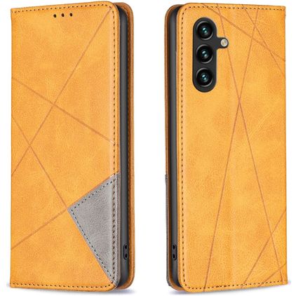 Mobigear Rhombus Slim Samsung Galaxy A56 Hoesje Bookcase - Cognac
