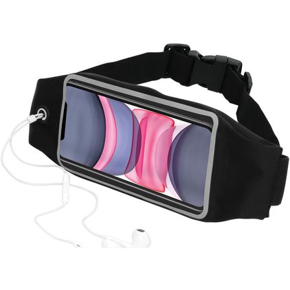 Mobiparts Comfort Fit Belt Telefoonhouder Hardlopen iPhone 11 Sport Hoesje Neopreen Heuptas - Zwart