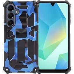 Mobigear Armor Stand Samsung Galaxy A16 Hoesje Hardcase Backcover Shockproof met Standaard - Donkerblauw