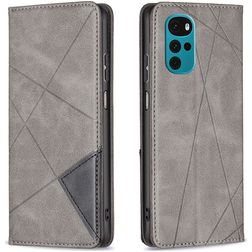 Mobigear Rhombus Slim Motorola Moto G200 5G Hoesje Bookcase - Grijs