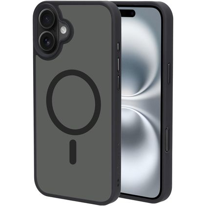 Mobiparts Hardcover iPhone 16 Plus MagSafe Hoesje Hardcase Backcover - Satin Black