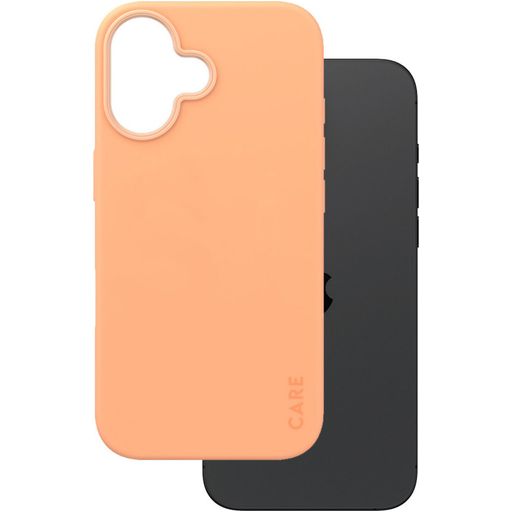 CARE by PanzerGlass Fashionable iPhone 16 Siliconen MagSafe Hoesje Backcover - Peachy