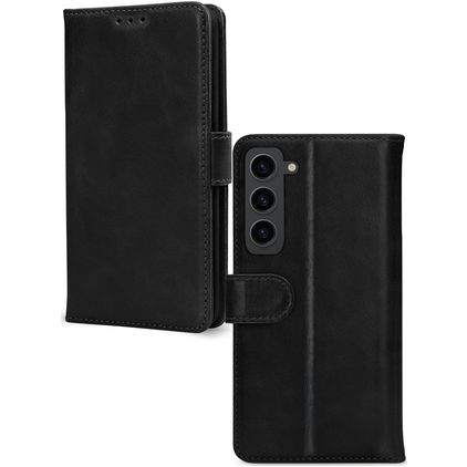 Mobilize Wallet Samsung Galaxy S23 Hoesje Echt Leer Bookcase Portemonnee - Zwart